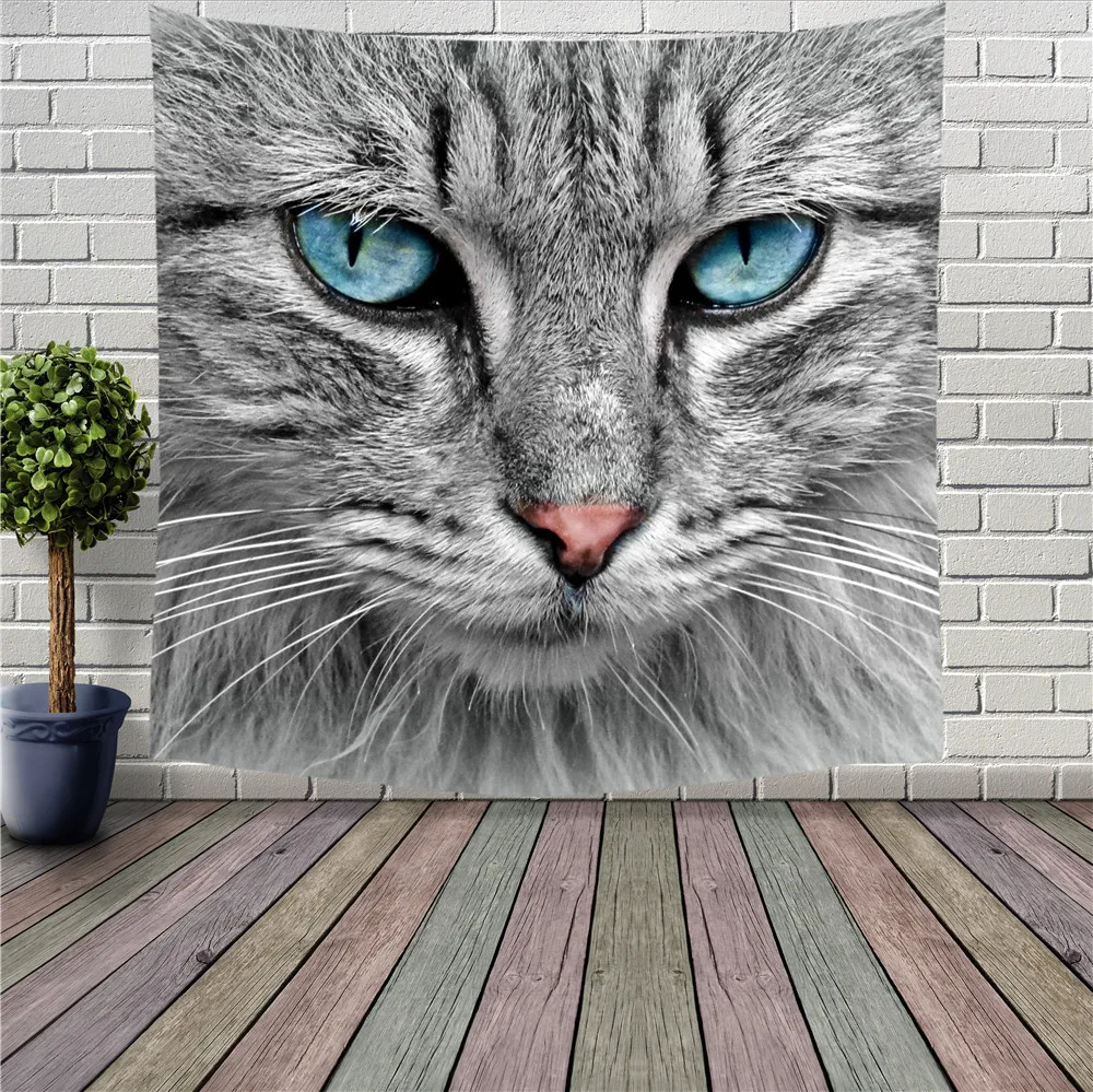 Гобелен с изображением животного кота художественные гобелены подвесная