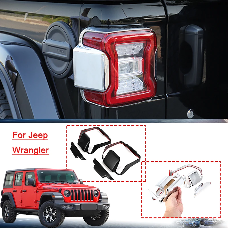 

For Jeep Wrangler JL 2018 2019 ABS Car Tail light Cover Trim Styling Auto Accessories