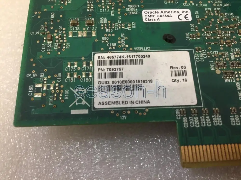 SUN 7092757 Dual SEC Port 4X QDR InfiniBand Host Channel Adapter network card