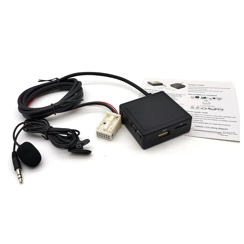 Автомобильный аудиоадаптер Bluetooth Aux USB для громкой связи микрофона BMW E60 E63 E64 E66 E81 E82