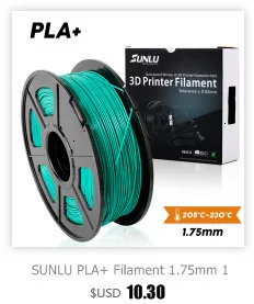 SUNLU PLA плюс 3D-принтеры нити 1,75 мм 1 кг/2.2lb катушки PLA+ ПРИНТЕРЫ нити 3d полиграфические материалы не образующая пузырей