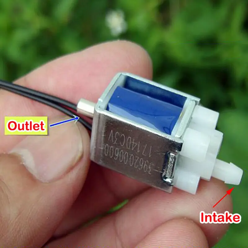 Электромагнитный клапан для воздушного насоса нормально открывающийся 3-5 в пост.