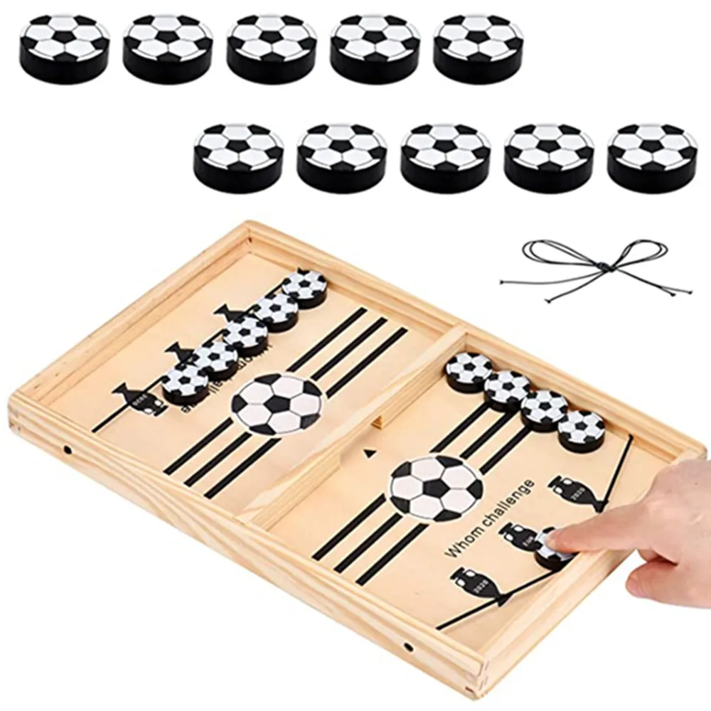

Fast Sling Puck Games Eco-friendly Wooden Hockey Foosball Winner Board Table Game For Adults Kids Parent-child Interactive Toys