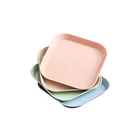 Тарелка для кормления младенцев из пшеничной соломы, многофункциональные тарелки для фруктов, креативная твердая закуска, столовая посуда, Экологически чистая посуда MBG0555