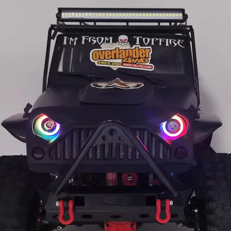 

17MM Universal Angel Eye RC LED 2W Front Lights Headlight for 1/10 Hard Body RC Rock Crawler Axial SCX10 D90 Body Shell