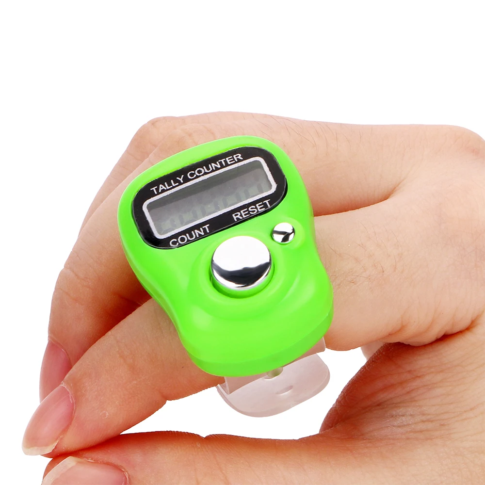 

DIYWORK Random color LCD Electronic Digital Tally Counter 1Pc Stitch Marker And Row Finger Counter