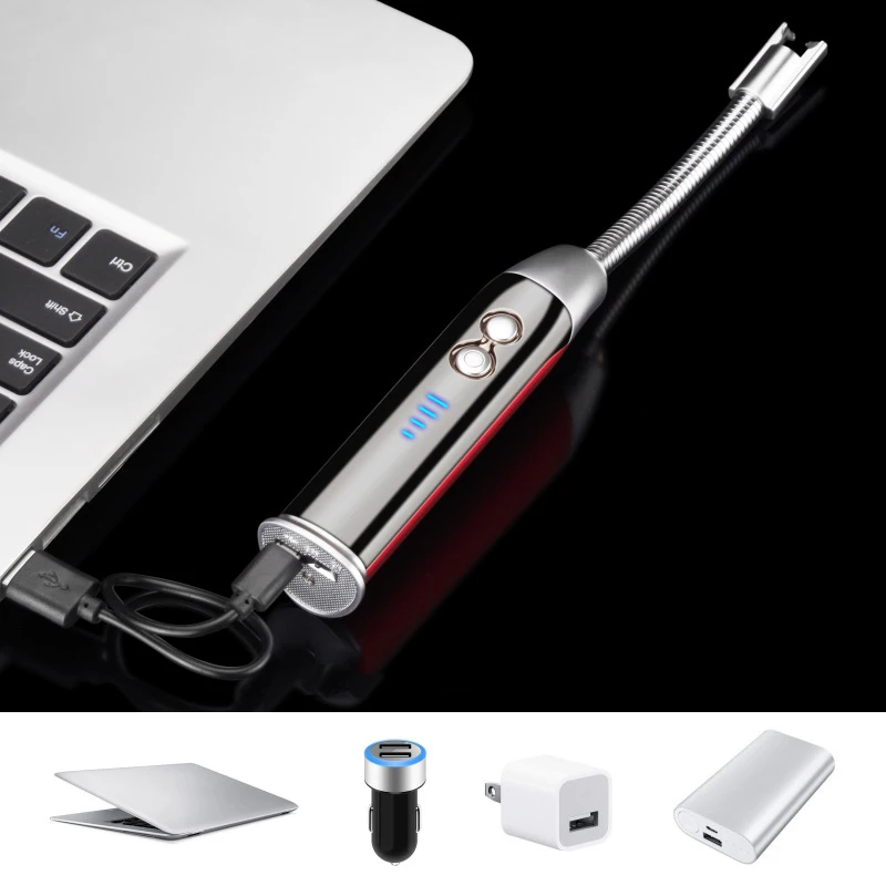 Электрическая импульсная дуговая Зажигалка со светодиодным дисплеем батареи