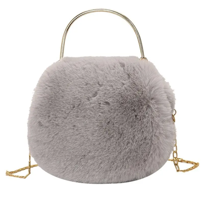 

Faux Fur Small Crossbody Bags for Women 2020 Winter Soft Warm Shoulder Handbags Women's Travel Branded Trending Purses