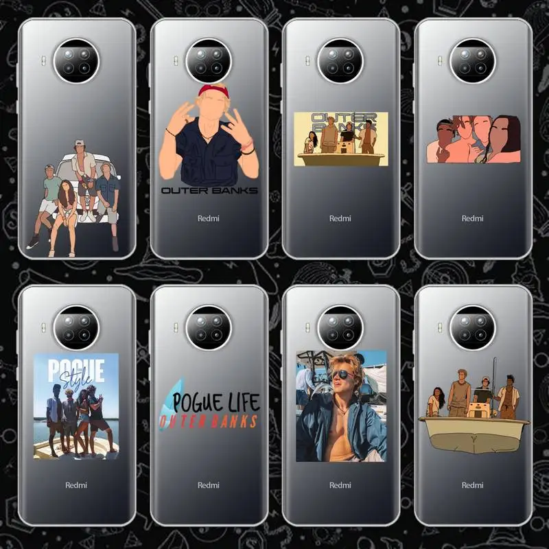 

Outer Banks-Livin' The Pogue Life Phone Case Transparent for Xiaomi mi Redmi note 10 t 8 9 pro lite 11 Samsung S 8 9 10 20