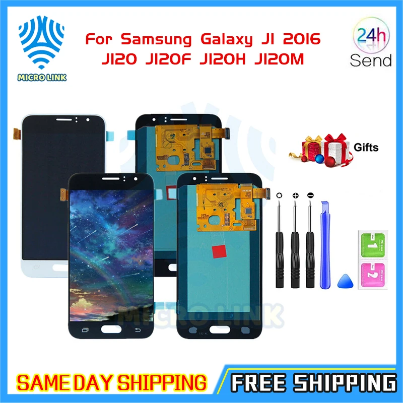ЖК-дисплей для Samsung Galaxy J1 2016 J120 J120F J120H J120M с сенсорным экраном и дигитайзером в