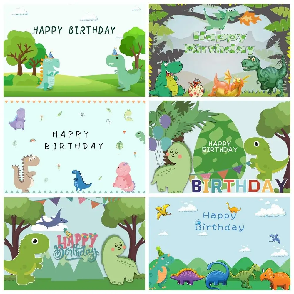 

Милый зеленый фон динозавра украшение для детского дня рождения фотостудия декорация для детской комнаты