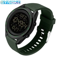 synoke military green watches mens sports dive digital wrist watch 50m waterproof ultra thin men dress clock relogio masculino