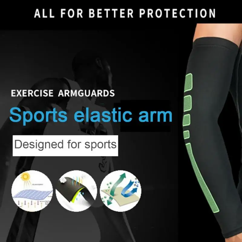 

Sports Elastic Arm Sleeve Quick Dry UV Protection Running Basketball Volleyball Bands Elbow Pad Fitness Cycling Arm Warm Sleeves