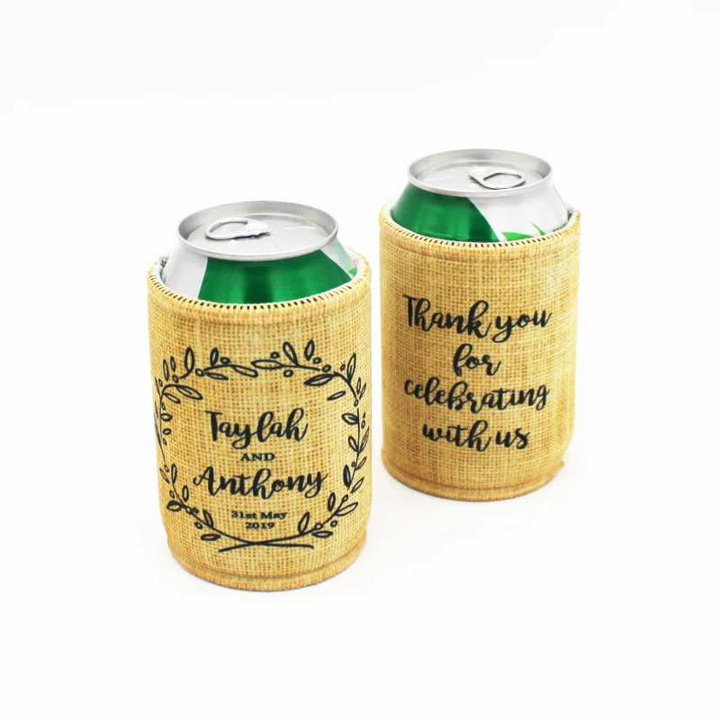 150 штук Индивидуальный Дизайн Печать неопреновые короткие держатели с