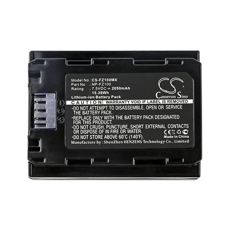 

CameronSino for SONY A7 Mark 3 A7R Mark 3 Alpha a7 III Alpha a7R III Alpha A9 ILCE-7M3 ILCE-7M3K ILCE-7RM3 NP-FZ100 battery