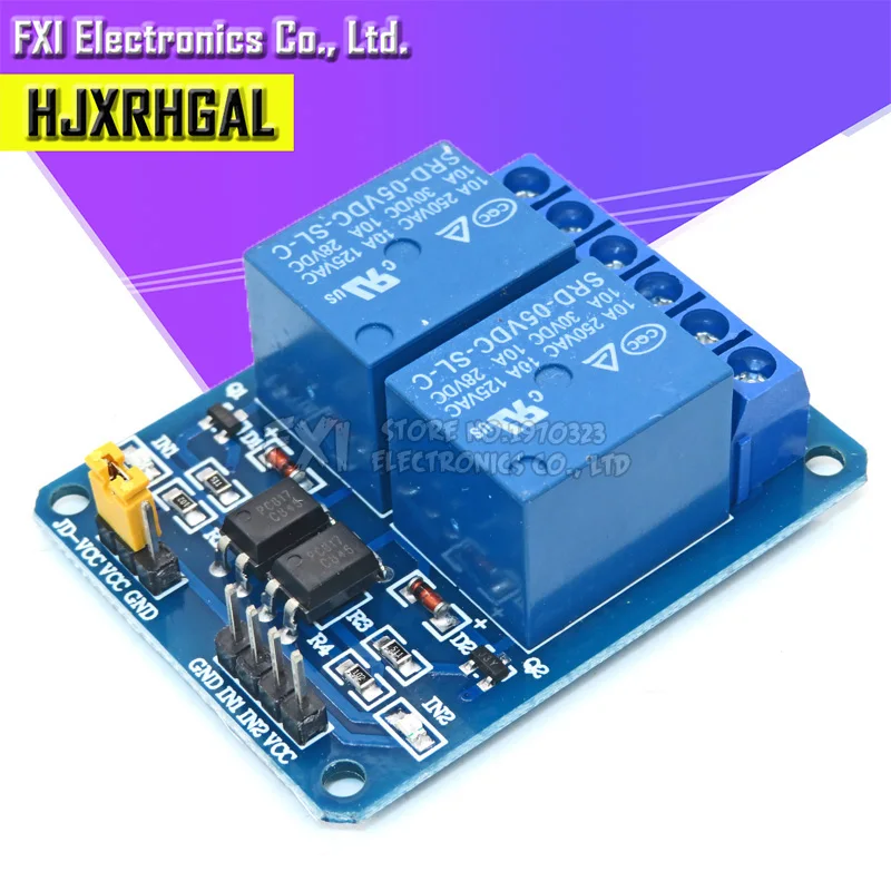 1 шт 5V 2 канальный релейный модуль для Arduino ARM PIC AVR DSP электронное реле 2-полосная триггерный релейный модуль