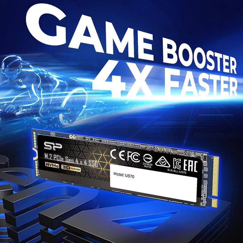 Silicon Power US70 m2 NVME SSD 1 ТБ 2 M.2 2280 PCIE 4 0 nvme 3D NAND Внутренние твердотельные диски жесткий