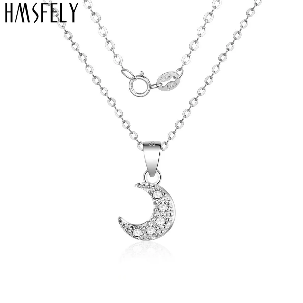 HMSFELY подвеска в виде месяца из серебра 925 пробы женское ожерелье ювелирные