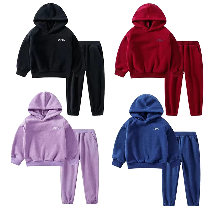 2022 Boys Girls Hooded Clothing Set Kids Jacket Coat Pants Suit for Sports Suits Tracksuits Toddler Children Clothes Set