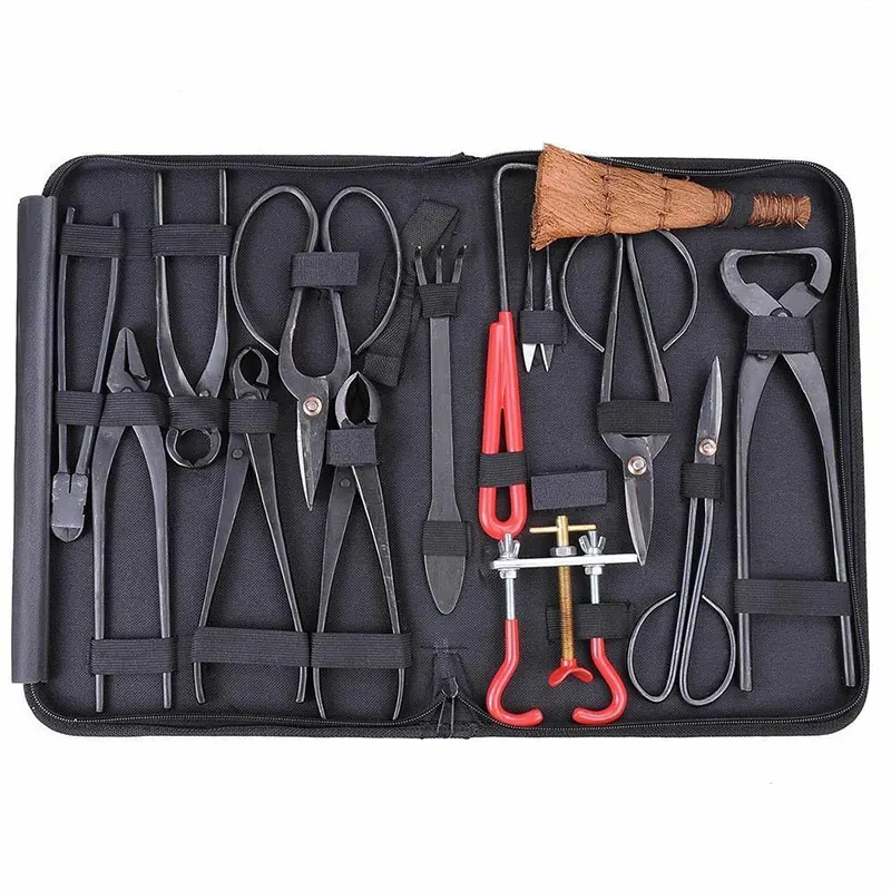 14 Piece Set Of Bonsai Branch Shears Carbon Steel Tool Set Full Set Of Cutting Scissors With Nylon Box Suitable For Garden