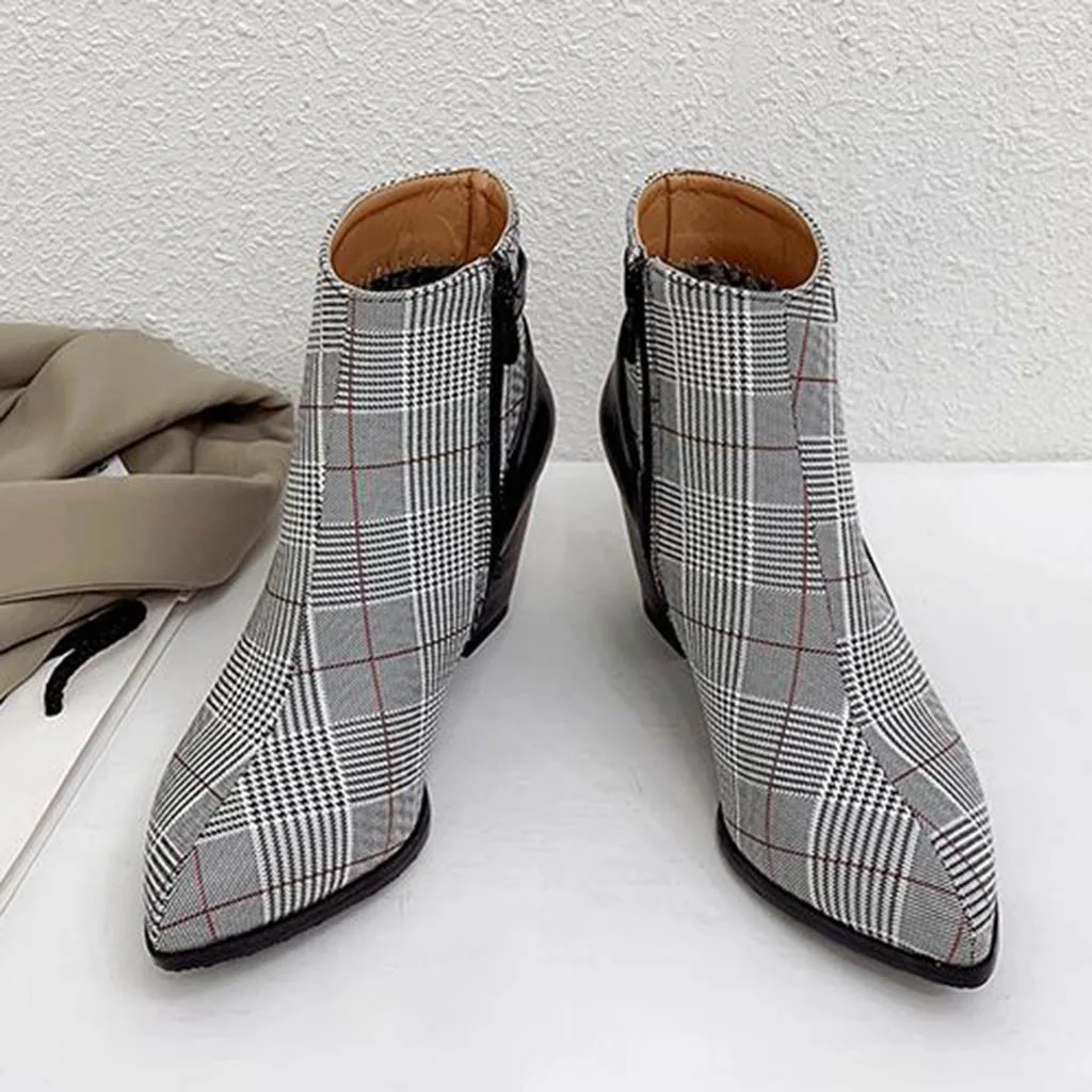 Модные женские ботильоны JAYCOSIN Новые осенне-зимние ботинки на квадратном каблуке