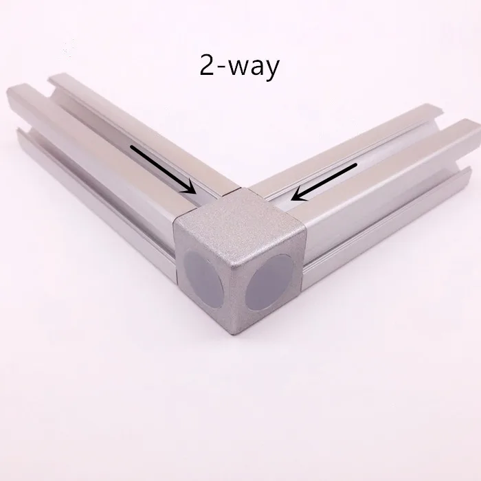 2020 Алюминиевые профильные фитинги 2 ходовой 3 угловой разъем два или Трехходовой
