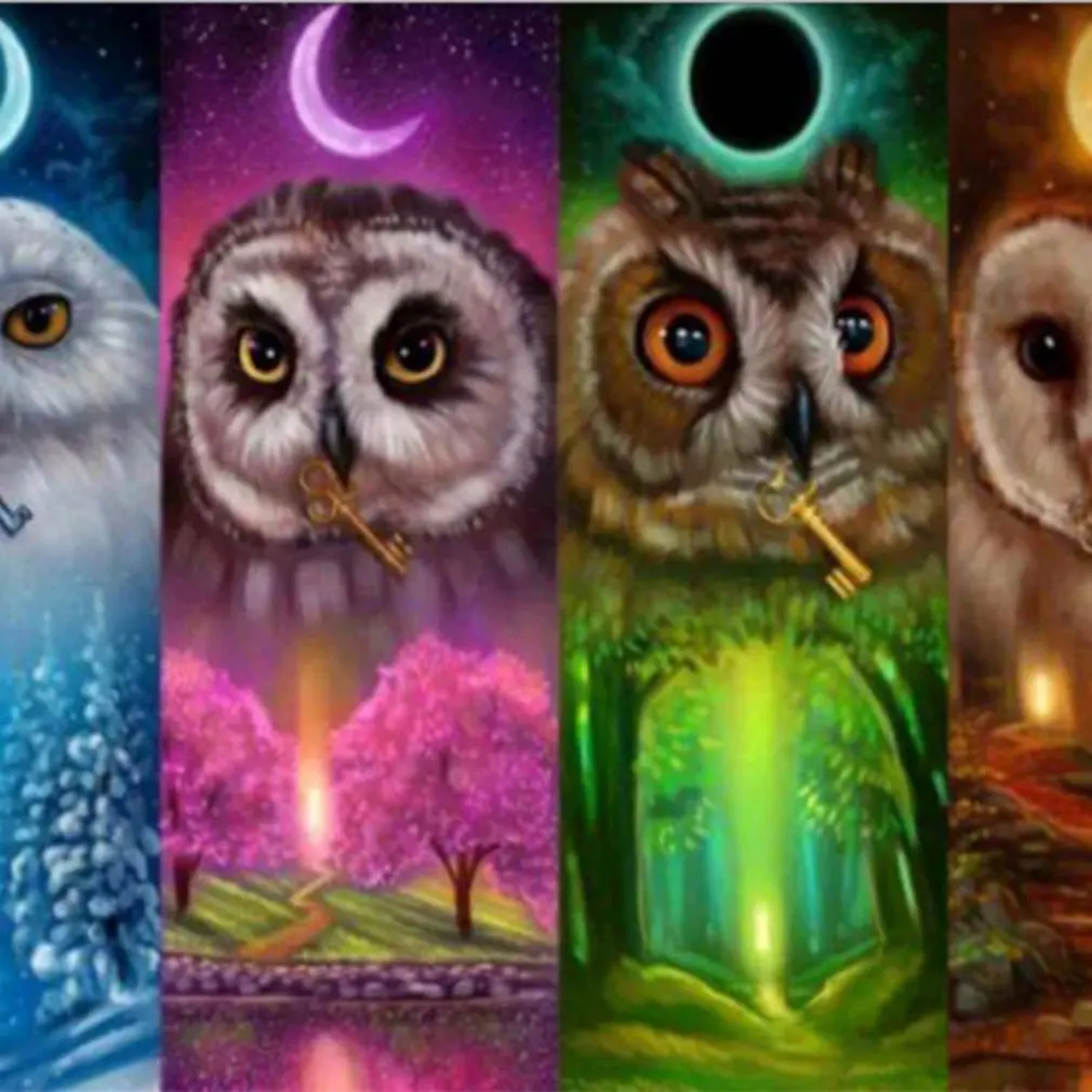 Картина с изображением совы вышивка крестиком набор для домашнего декора