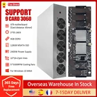 Набор для майнинга, материнская плата BTC-X79, 9 слотов для графических процессоров PCI-E 3,0, поддержка видеокарт 3060 GPU 4 Гб ddr3 128 ГБ, блок питания MSATA 2600 Вт