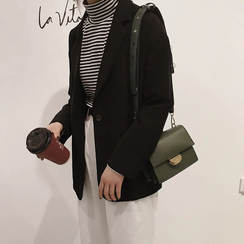 Элегантная женская квадратная сумка с откидной крышкой 2019 ретро модная новая