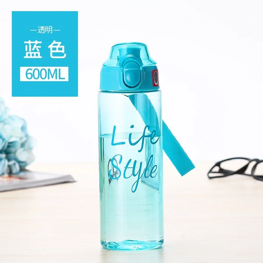 

Transparent Water Bottle Plastic Travel Outdoor Sport Leak Proof Seal Water Bottles Student Botella De Agua Drinkware DF50WB