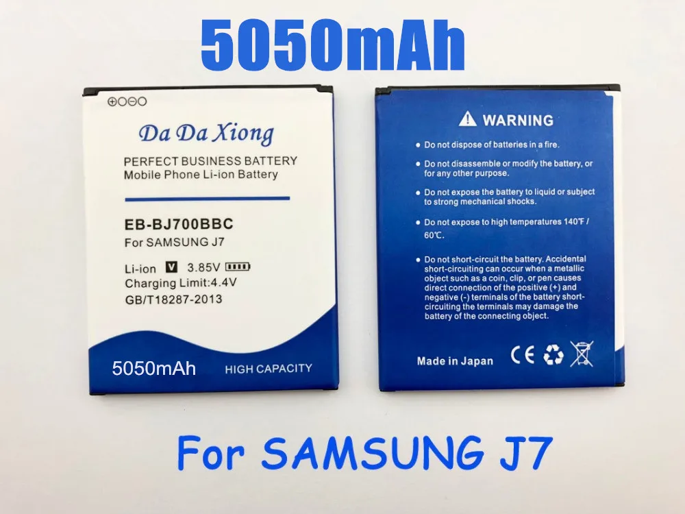 Аккумулятор 5050 мАч для Samsung GALAXY J7 J7008 J700F EB-BJ700BBC J7000 J700 ON7 G6000 | Мобильные телефоны и