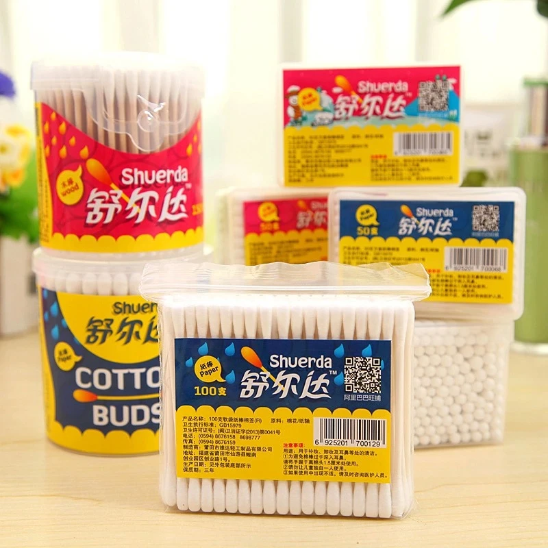 Новинка 3937 деревянная палочка в двойной коробке оптовая продажа хлопковый