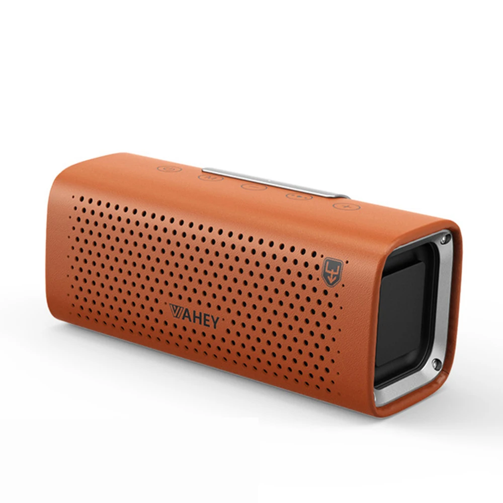 Портативная Bluetooth колонка беспроводной квадратный кожаный водонепроницаемый