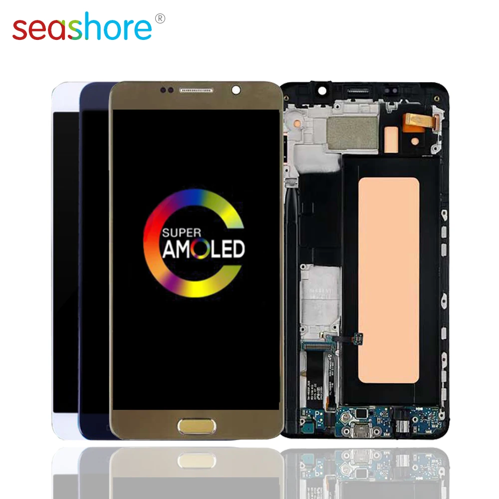 Сенсорный ЖК-экран для SAMSUNG Galaxy Note5 дигитайзер в сборе Samsung дисплей N920T N920I N920A N920G