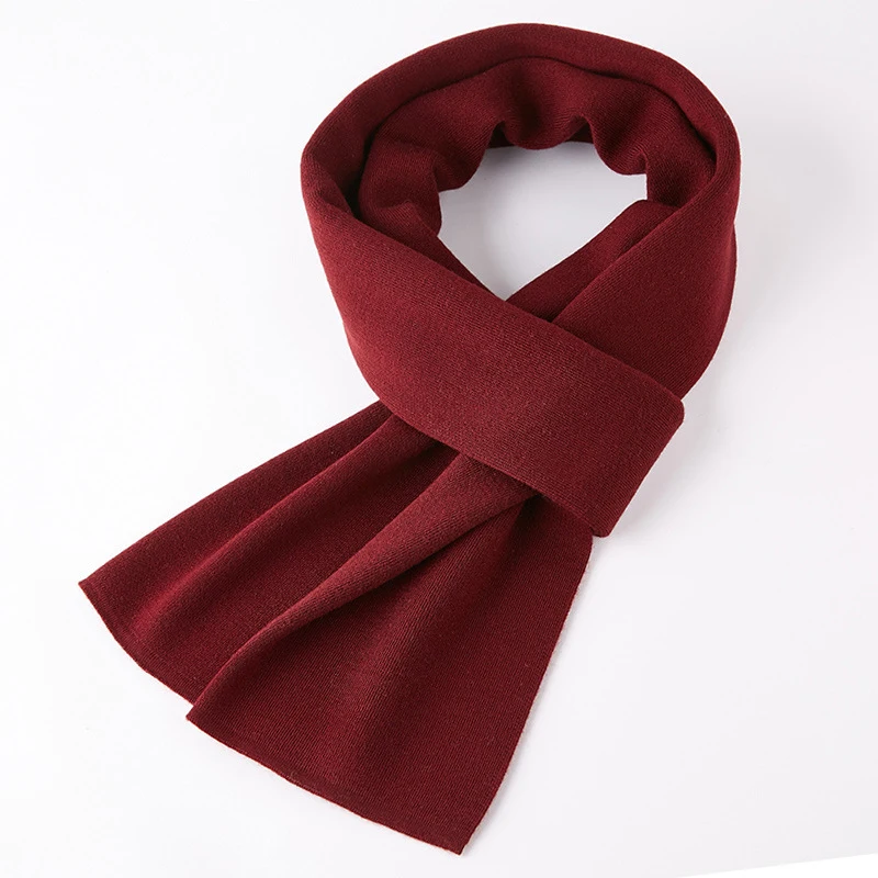 Men's scarf autumn and winter new Korean version 100% pure wool annual meeting red scarf thickened Bib man