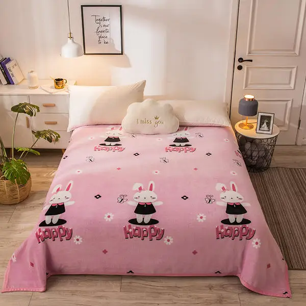 Новая зимняя теплая Простыня из флиса плоская простыня фланелевые двухслойные