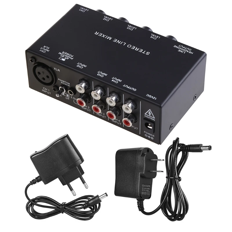 MX500 мини стерео микрофон миксер Rca 5-канальный маленький диспенсер для прямой