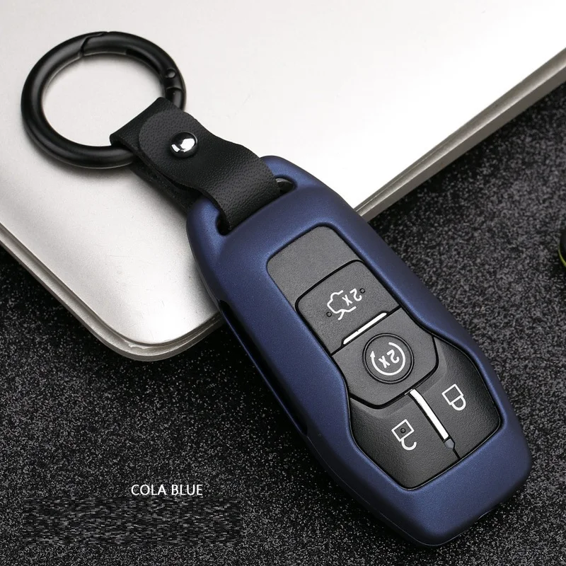 Углеродное волокно сплав автомобиля дистанционного брелок оболочки чехол для Ford