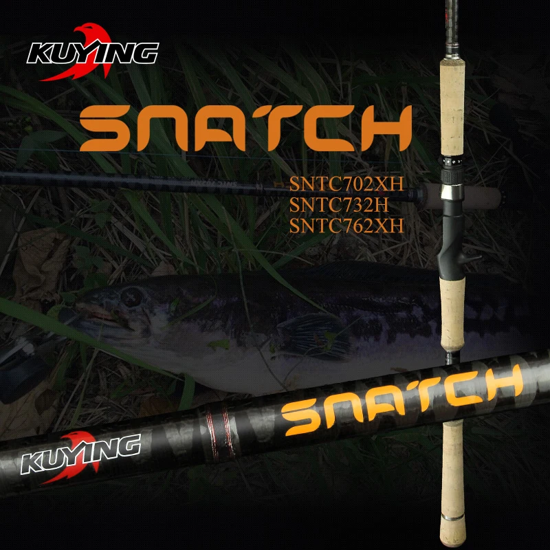 

KUYING SNATCH 2.1m 7'0" 2.19m 7'3" 2.28m 7'6" Super Hard XH H Carbon Casting Lure Fishing Rod Pole Cane Stick Fast Action