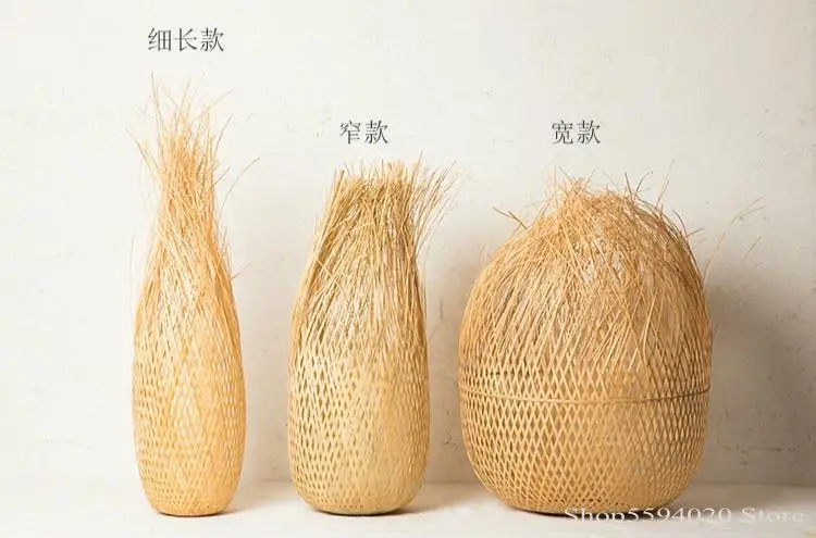 Китайские бамбуковые Подвесные светодиодные светильники дизайнерские японские