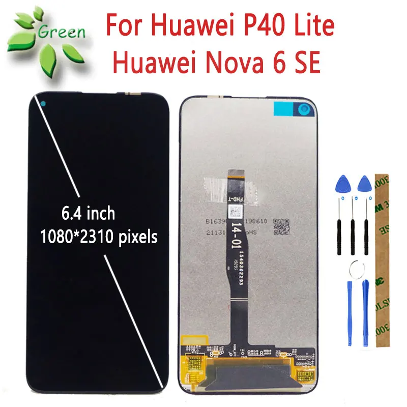 AAA Оригинальный ЖК-дисплей для Huawei P40 Lite с рамкой дисплей экран Nova 6 SE ЖК-экран |
