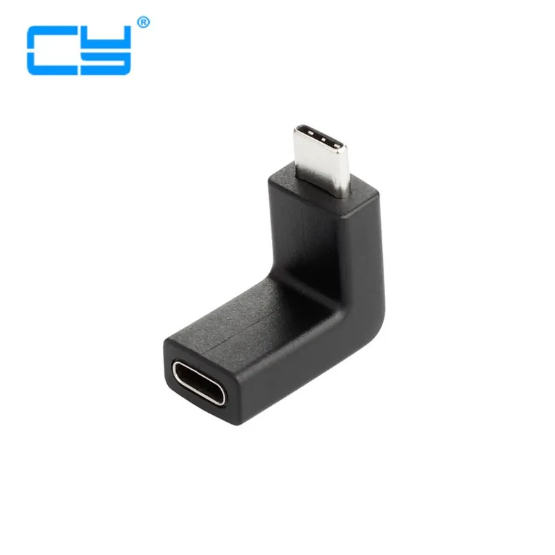 

90 градусов прямоугольный USB 3,1 Type C папа-мама USBC конвертер адаптер падение