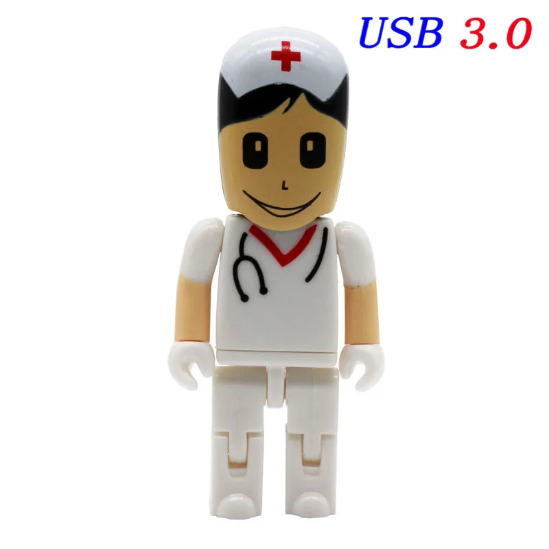 JASTER USB 3,0 Доктор модель медсестры USB флэш-накопитель 4 ГБ 8 ГБ 16 ГБ 32 ГБ 64 ГБ больница подарок для дантиста Количество Цена со скидкой - Цвет: A