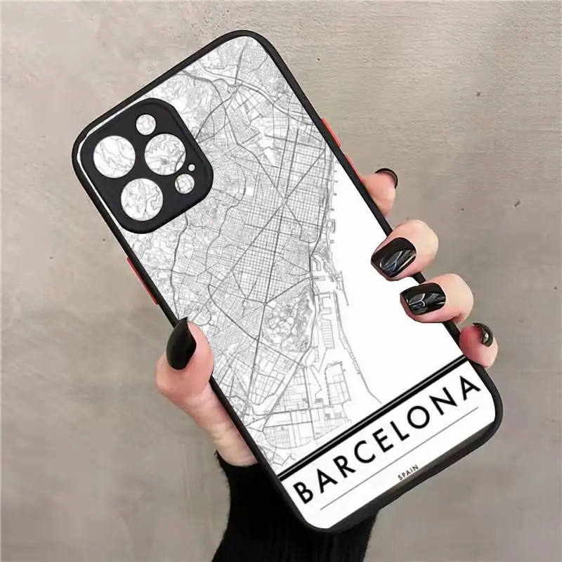 Чехол для телефона с изображением карты города Лондона Матовый Прозрачный чехол