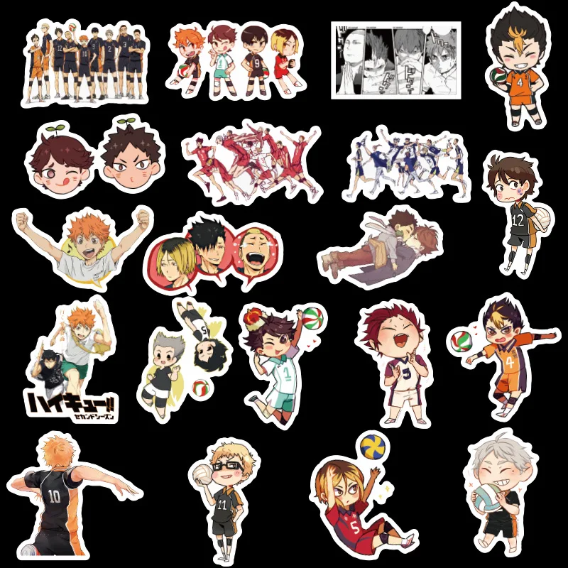 50PCS Set Japan Anime Stickers Haikyuu Kozume Kenma Ushijima Wakatoshi Hinata Shoyo My Hero Academia Cartoon DIY Toy | Игрушки и хобби