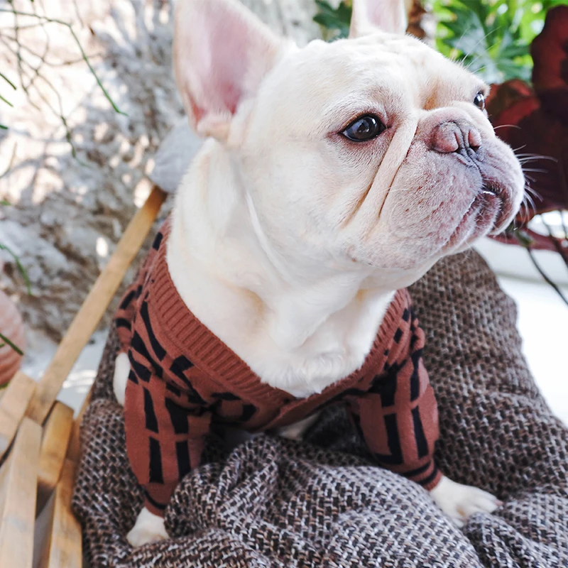 Фирменная Новинка свитер для собаки панель в форме французского бульдога Тедди