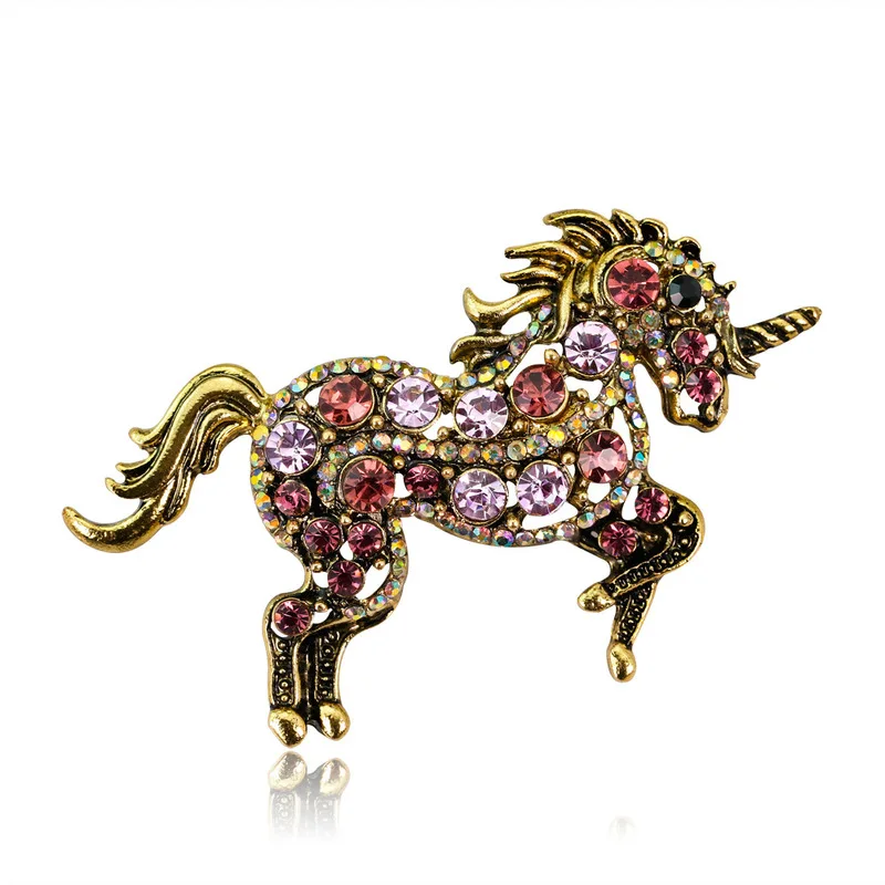 Новый мультфильм сплав зодиака лошадь брошь в виде единорога булавки для женщин