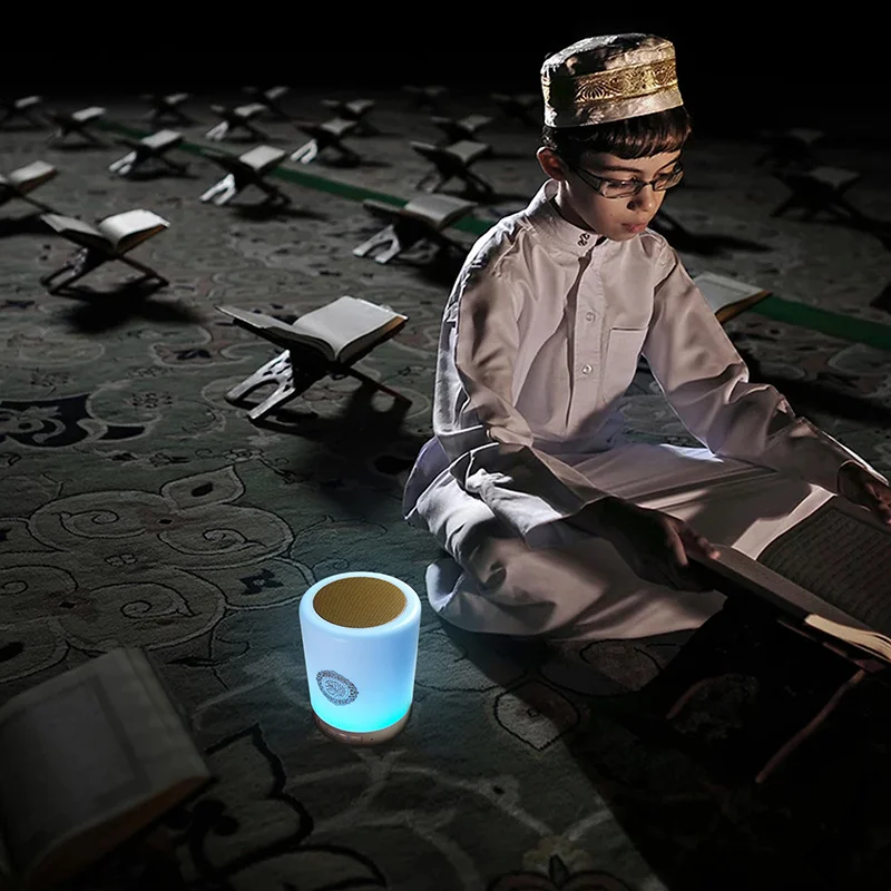 

Quran Koran Reciter Speaker Bluetooth Speaker 7 Colors Night Lamp moon lamp Table Lamps Touch Remote Control Gift for Home