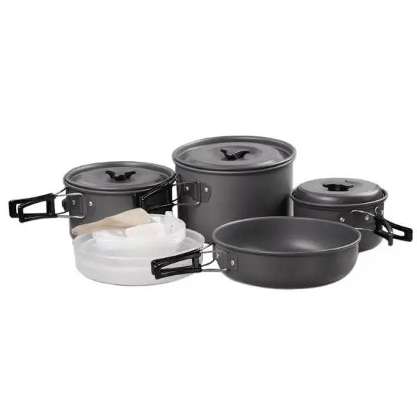 Набор посуды из 14 предметов твердый глиноземный кухонный инвентарь для кемпинга