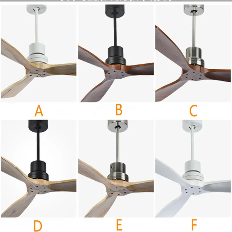 Винтажный деревянный потолочный вентилятор в скандинавском стиле без